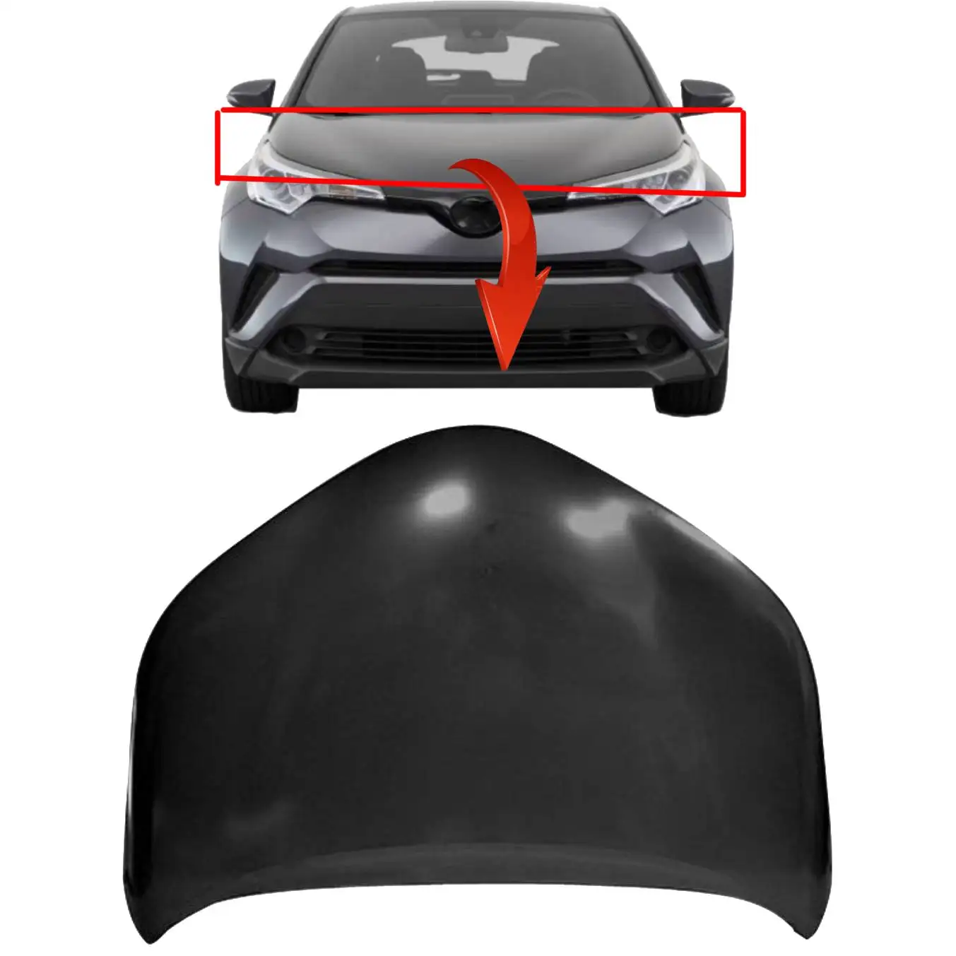 steel car hood for Toyota C-HR CHR 2018 2019