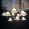 10 heads Poppies flower chandeliers warm light