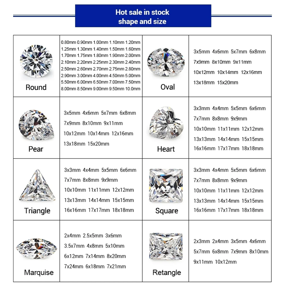 Xygems 19 Color Chart champagne Round Jewelry CZ Stone Piedras Zircons Gemstones