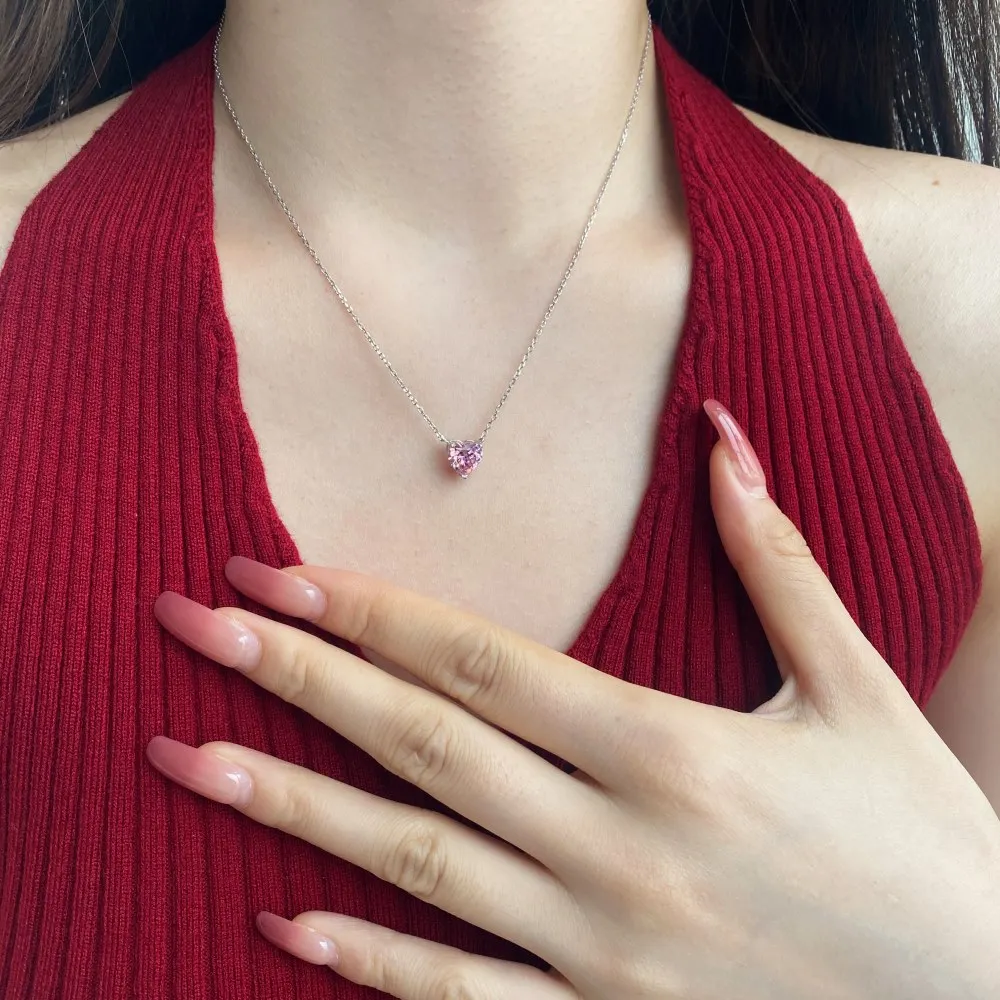 KAKODIY classic 925 Sterling Silver electroplated rhodium heart pendant necklace jewelry gift birthday necklace for girls wife and girlfriend detail 3