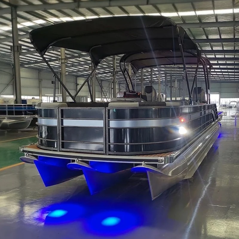 Canada Customized Aluminum Pontoon Boat Tourism Passenger Pontoon Boat ...