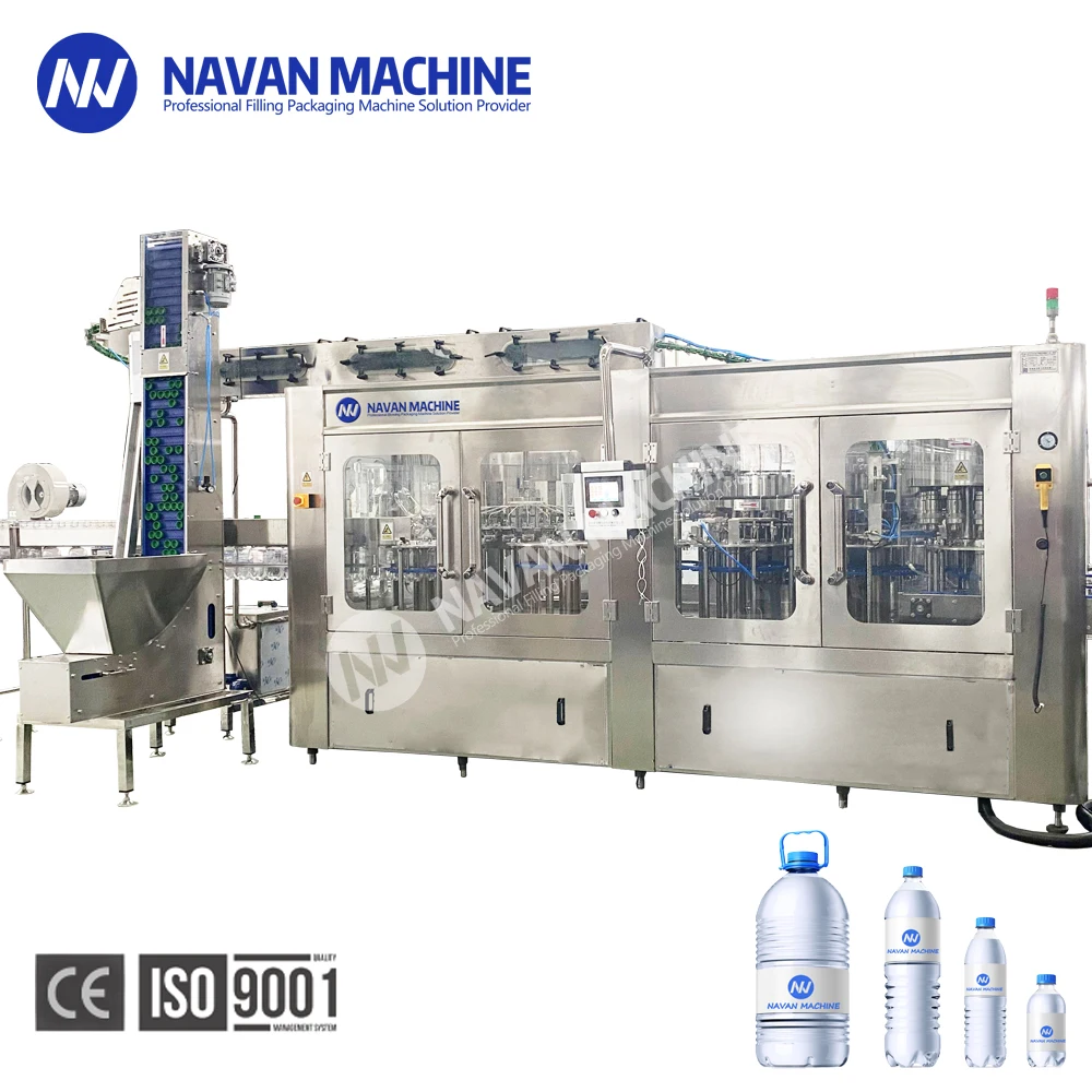 Automatic Liquid Bottling Plant/ Mineral Pure Water Filling Capping and Packaging Machine With Small Plastic Bottles