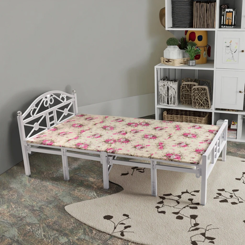 Factory Direct Metal Bed Frame Single Folding Extendable Iron Construction Modern Design for Home Hotel Use Storage Best Price