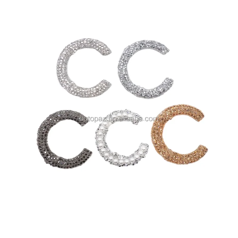 Free sample Custom Design Bear rhinestone Patch 3D Embroidery Applique For Clothing