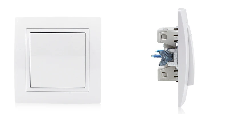 Color electrical concealed installation european 1 gang 1 way wall socket and switches