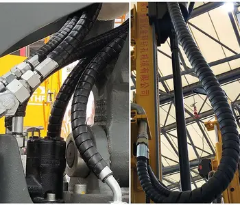 18mm I.d Flexible High Pressure Rubber Hose Protector Fuel Tube Gas Pipe Spiral Hose Wrap Manufacturer