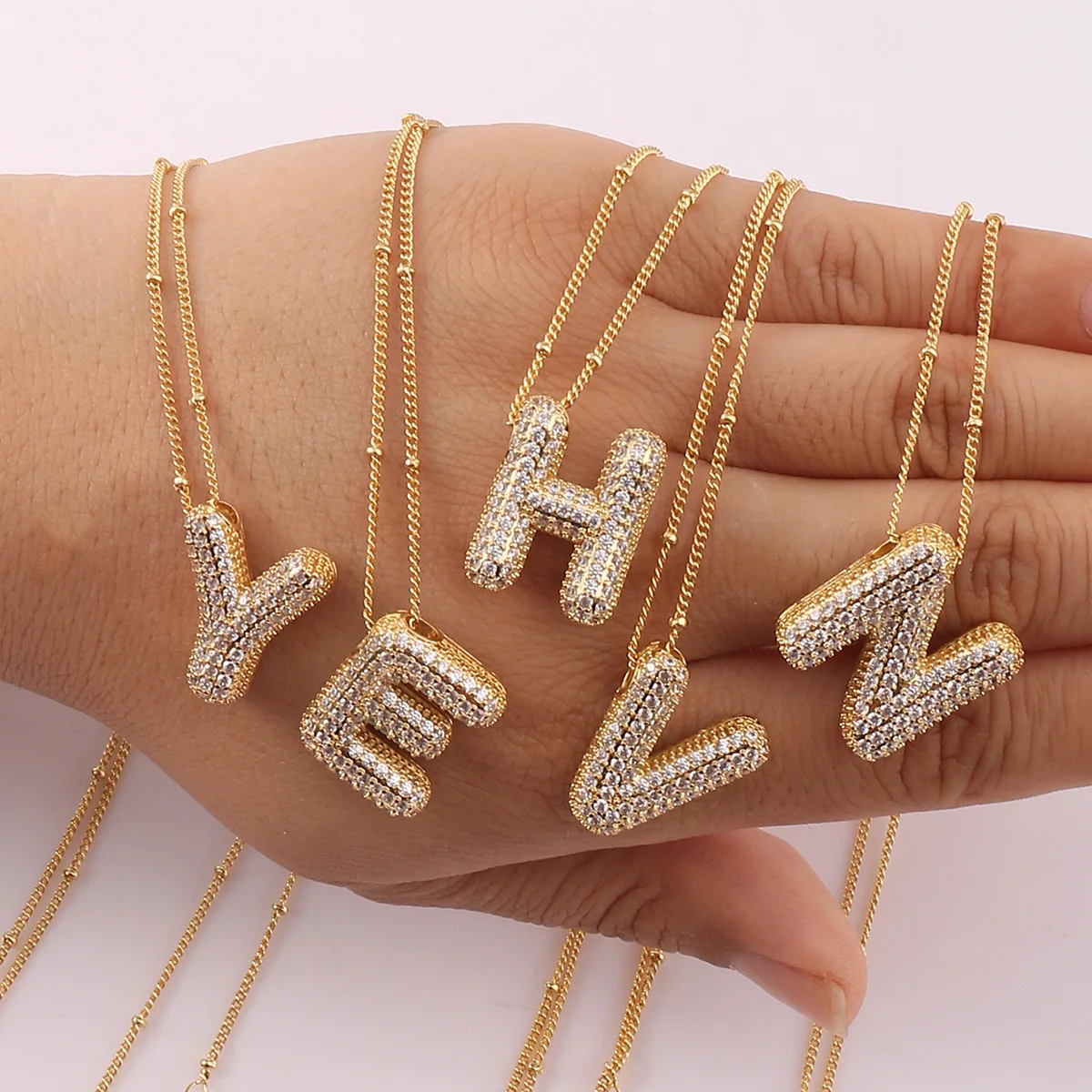 Collana da donna con ciondolo color oro, argento e rame, con zirconia cubica e cristalli di zirconia cubica, regalo per donne e ragazze e Rame, colore: Oro rosa, cod. PJ X519 TXL0256 RG