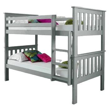 Modern Design Solid Wood Double Bed Latest Simple Bunk Beds for School or Work Dormitory