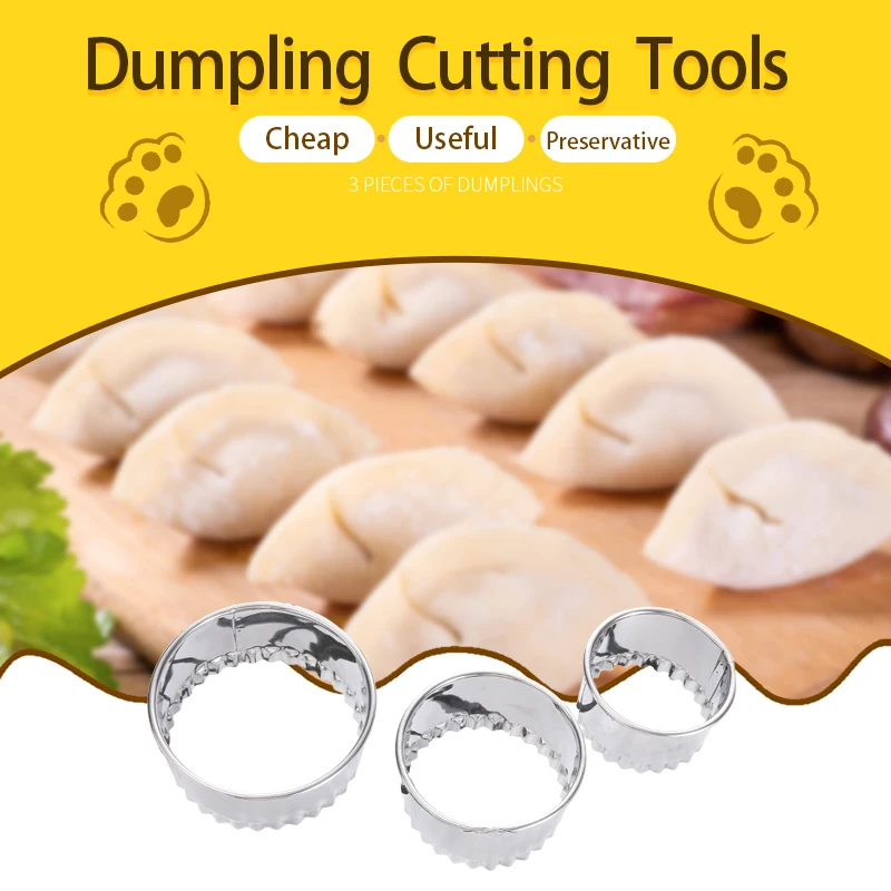 Stainless Steel Fluted Edge Round Dumpling Cookie Cutters