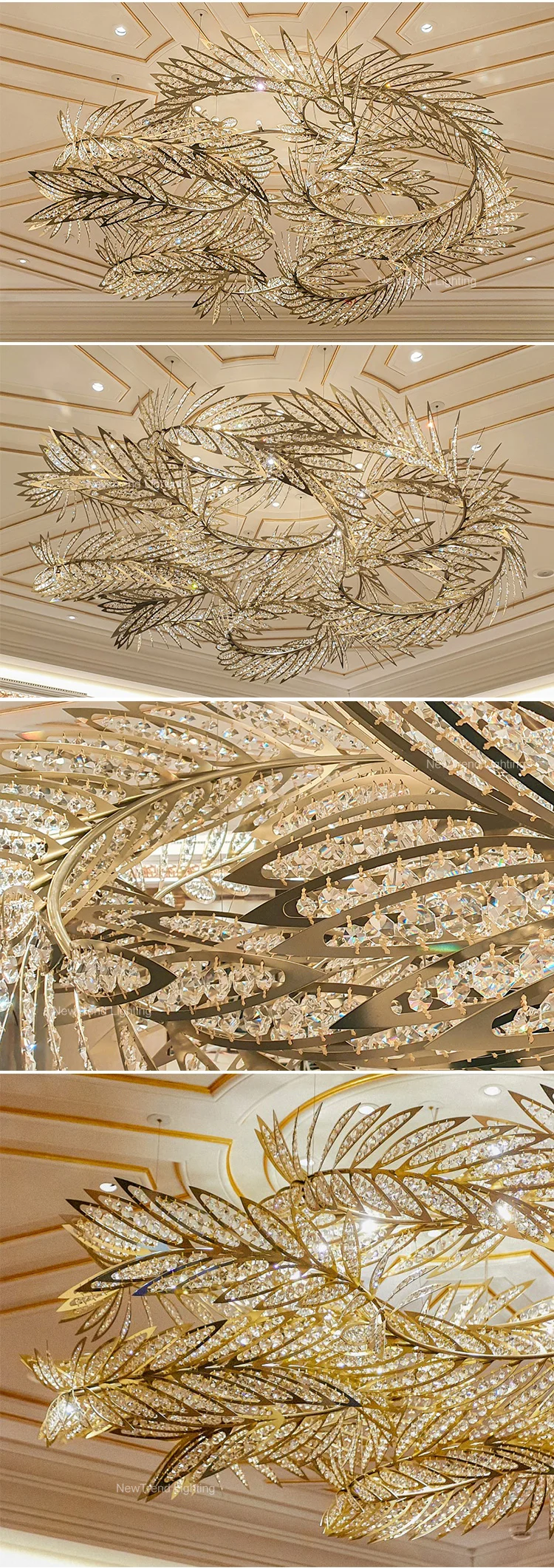 cpl 311 new product indoor decoration ceiling lighting villa hall hotel lobby led chandelier-2