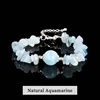 Natural AquamarineNatural Violet Amethyst Bracelet