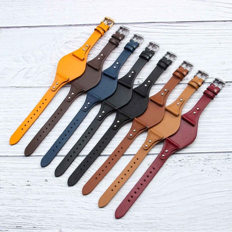 18mm Genuine Leather Watch Strap For 