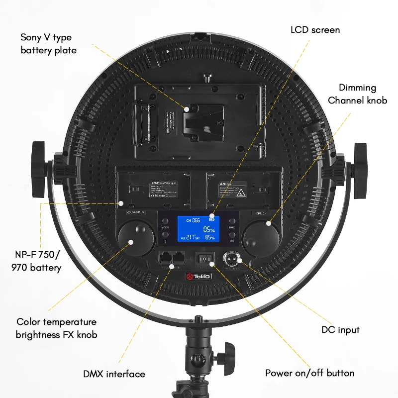 Tolifo Rgb Tv Video Studio Light Film Shooting Led Lights Rs60rgb