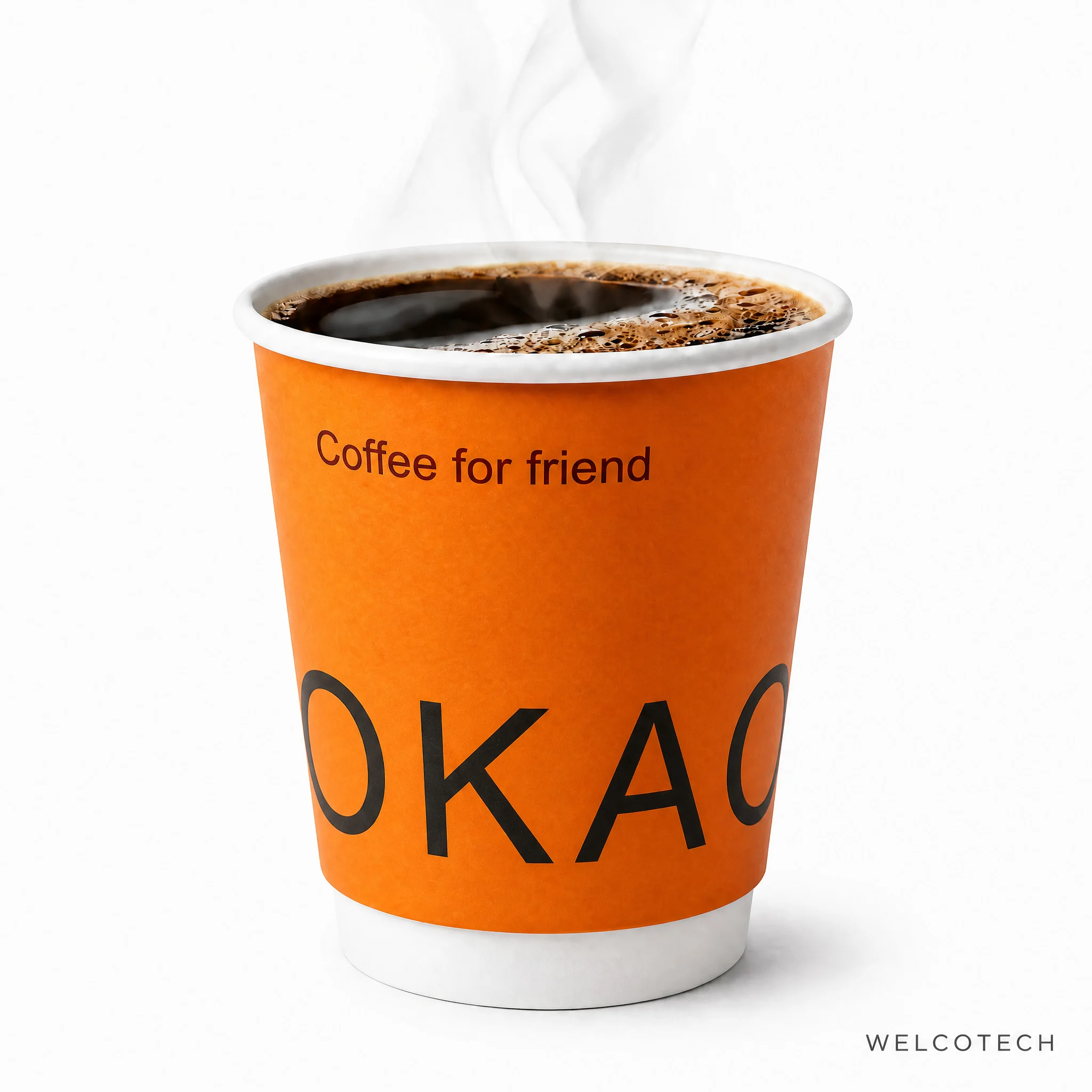 Double Wall Cupstock Paper Cup 8oz 12oz 16oz 20oz 22oz Custom Logo Disposable Coffee Cup with Lid Fa
