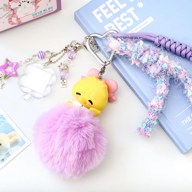 Genuine Mikko 3d PVC Soft Plush Pom-Pom Keychain Blind Box