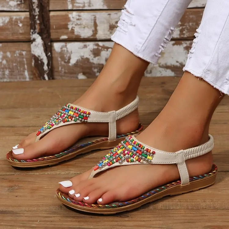 Roman Sandals Women's Summer Fairy Style Flat Soles