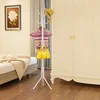 12-hook white wrought iron coat rack
