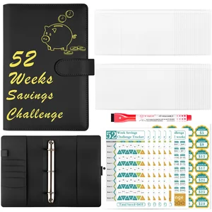 A6 Budget Binder 52 Days Money Saving Envelops Loose-Leaf Budget Binder