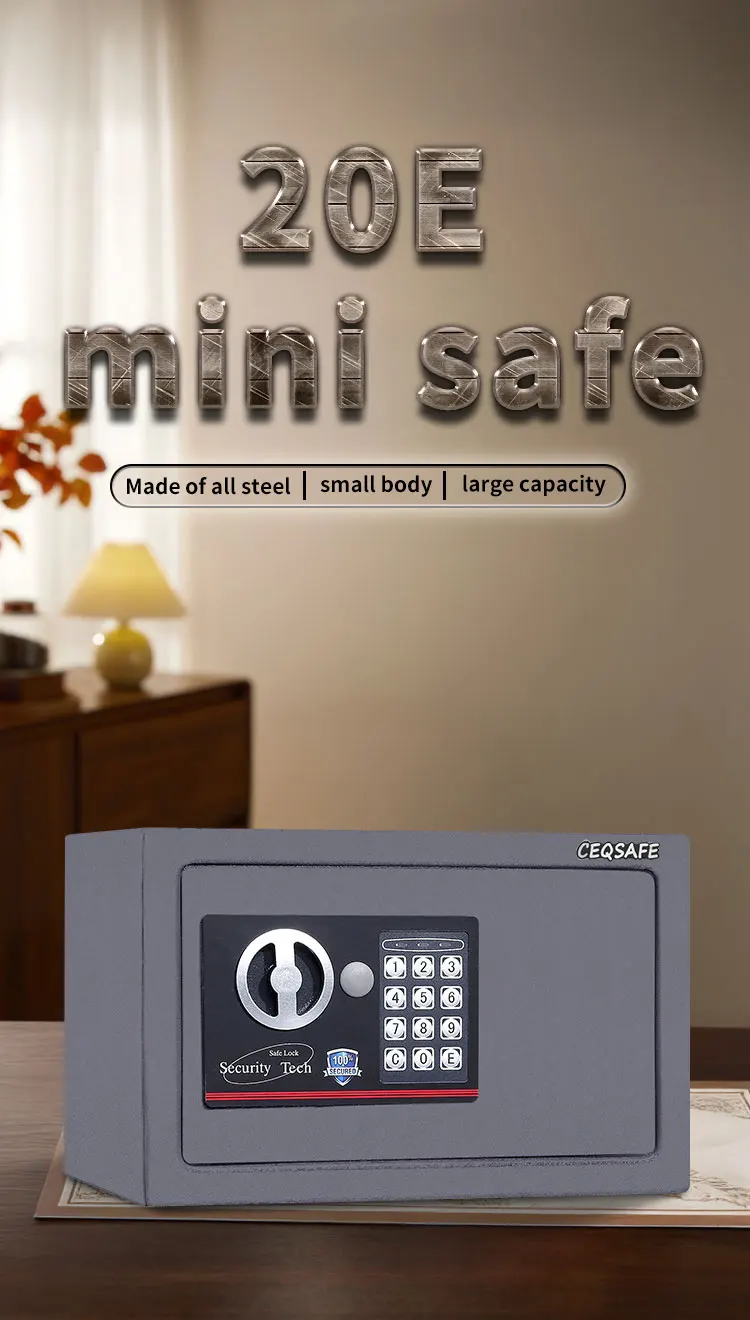 CEQSAFE High Quality Mini Electronic Digital Security Safety Safe Box for Sale CEQ Safe 10 Years 1.2 Mm 2.2 Mm 4.5 Kg CN;GUA 20E manufacture