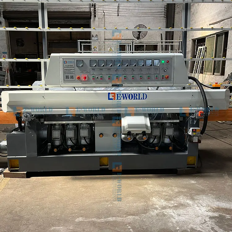 Vertical Automatic Straight Line Glass Edge Polishing and Grinding Machine Used for Cabinet Glass and Background Wall Tiles