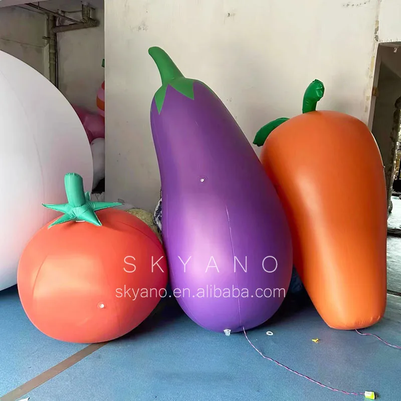 Inflatable Simulation Vegetable Model Balloon, Eggplant, Tomato, Corn, Cabbage, Pepper, Carrot Inflatable Advertising Sculpture
