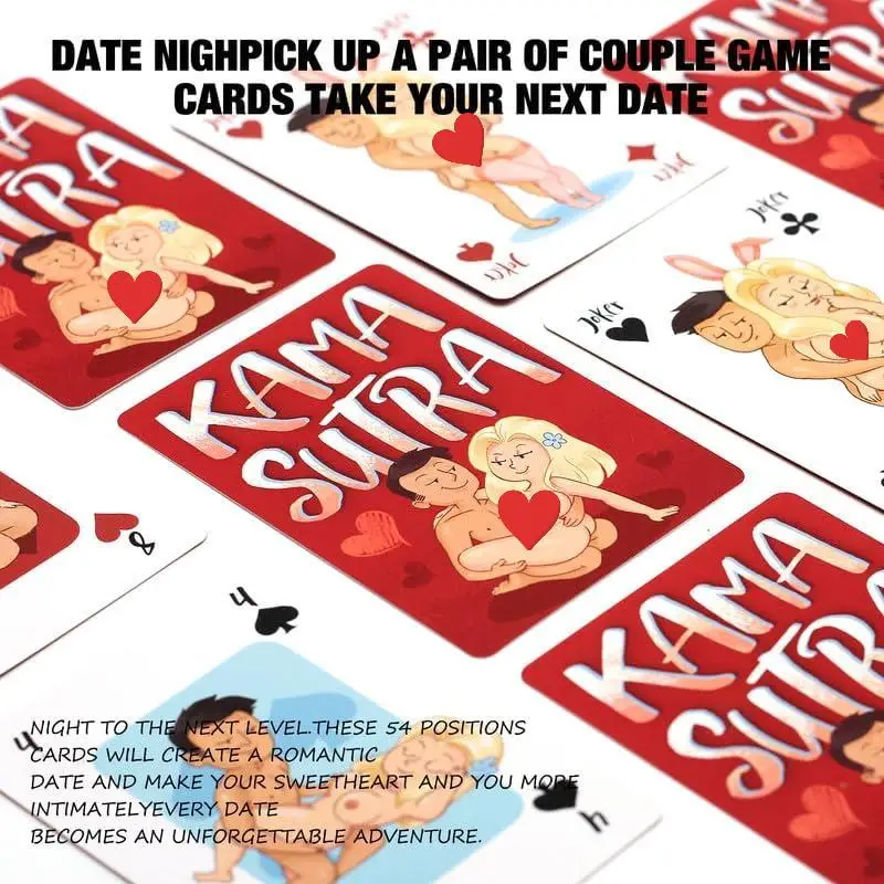KAMA SUTRA Cartes à Jouer Érotiques Rondes Personnalisées Jeu pour Couples avec Positions Sexuelles Imprimées
