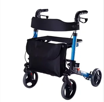 JSA351 Walking Frame Drive Rolling Walker for Seniors 4-leg Walker Adult Folding Rollator For Disabled rollator walker