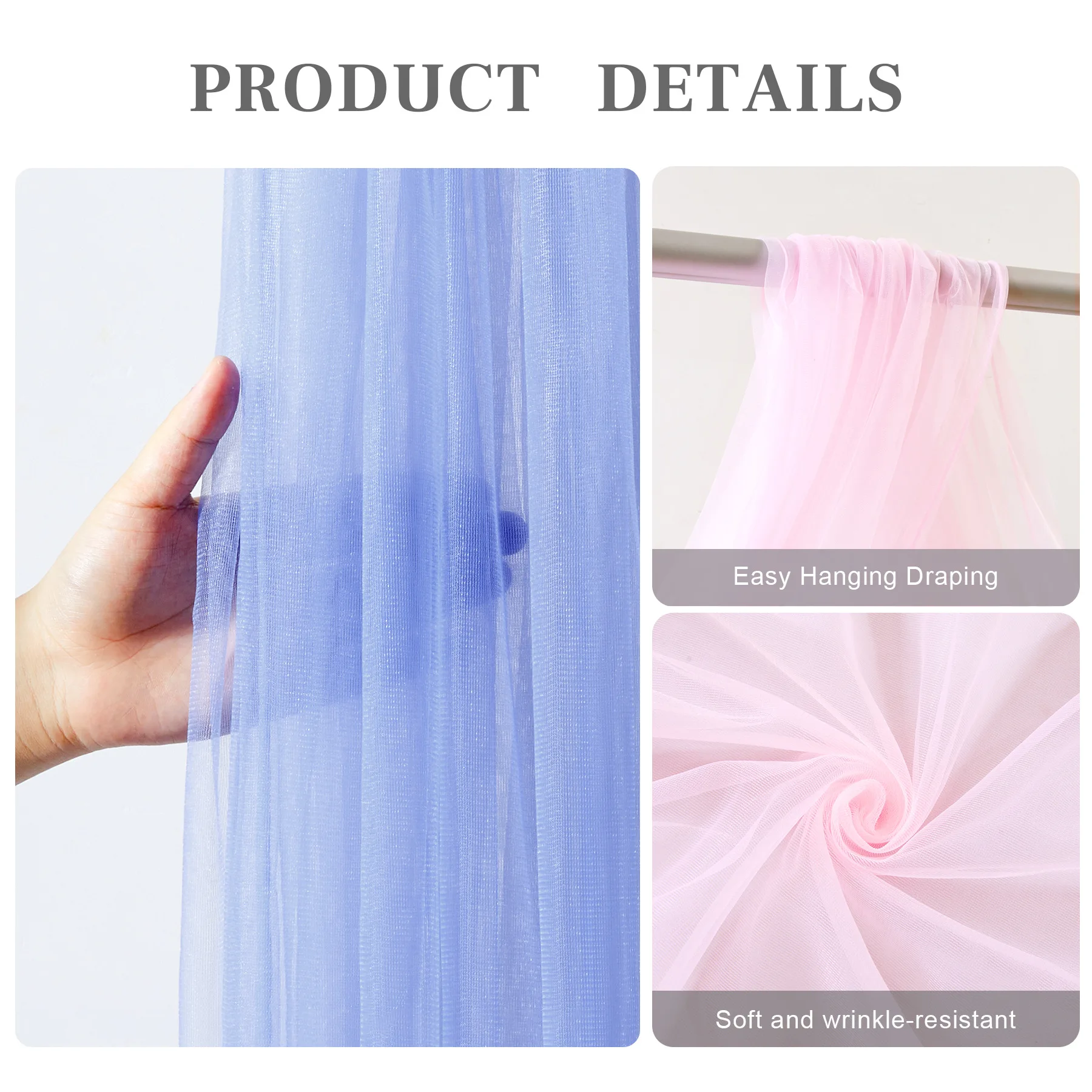 6 Panels Wedding Ceiling Drapes - Elegant Event Decor, image size:1800x1800