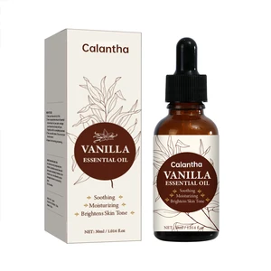 Hot Sale 4 in 1 Natural Perfume Pure Vanilla Essential Oil for Body Care 30ml Liquid with Flower Leaf Ingredients for Skin Use