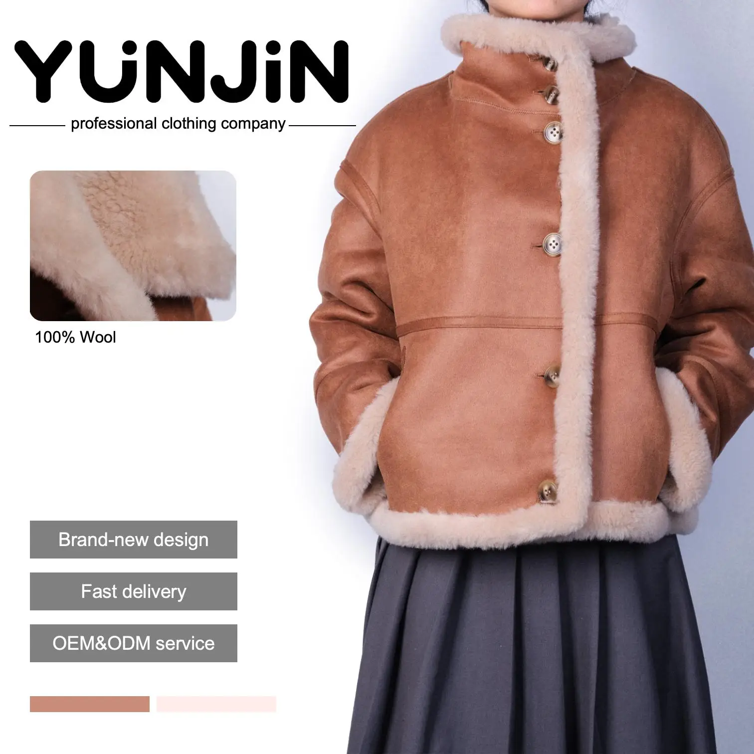 YUNJIN Double-Sided Real Wool Jacket - Women's New