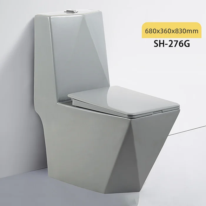 Luxury Modern Design Commode Floor Mounted S Trap Grey