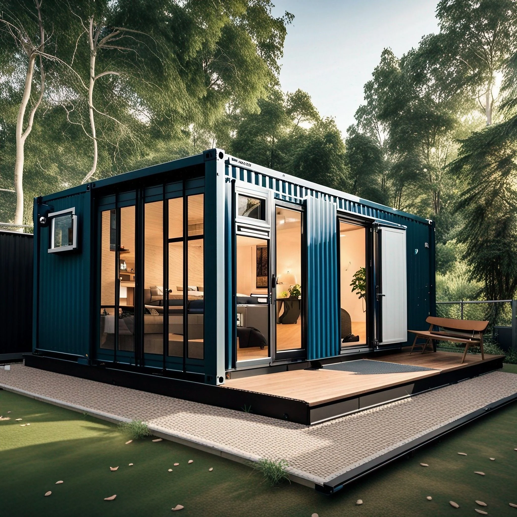 Prefab Portable House Modern Prefabricated Storage Luxury Container Modular House on Stilts Flat Pack Home LL