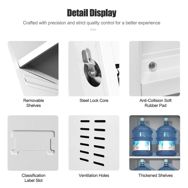 School Steel Locker Organizer with Vertical Design and Knock Down Feature
