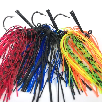 New 7g 10g 14g Jig Head Skirt Beard Fishing Lures Fishing Jig Hook Spinner Anti-hanging Grass – Metal Jig – view 4