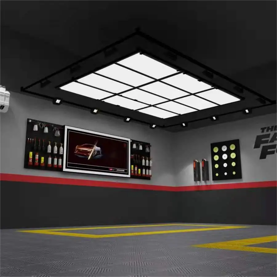 Garage Led Light Ceiling Hex Pattern Led Working Light Panel Garage Light Car Wash Station Buy