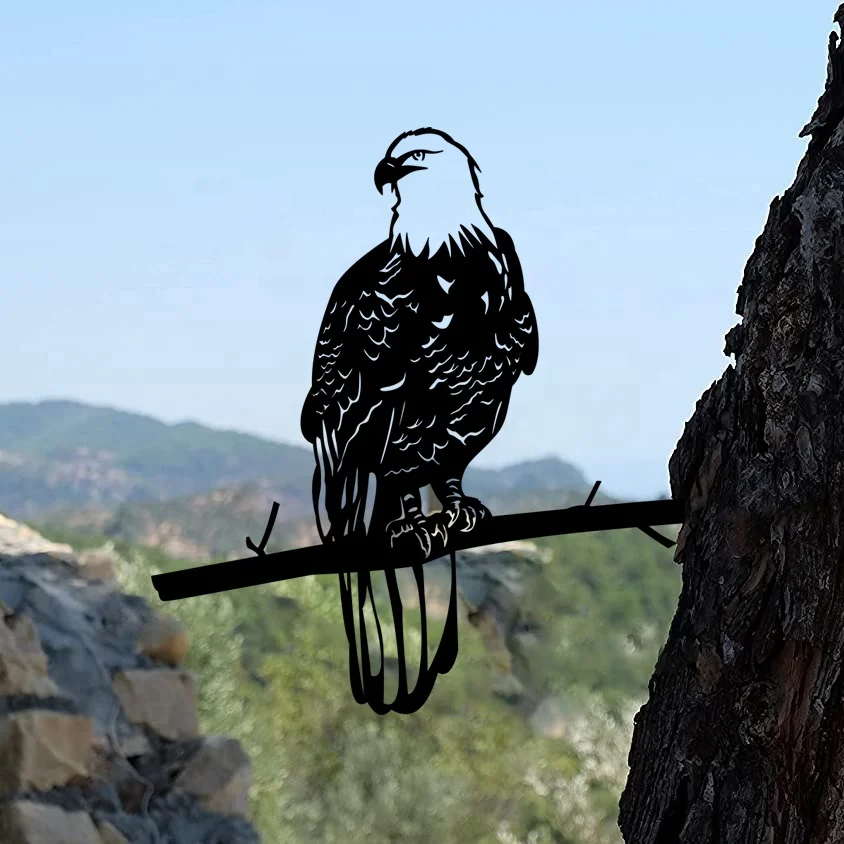 Metal Birds Yard Decor Tree Stake Garden Patio Gift Outdoor Decorations