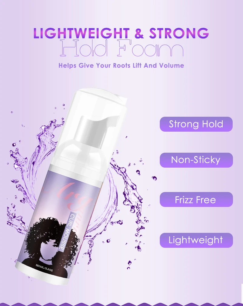 Private Label Styling Manageable Your Curly Hair or Edge Braid Foam Mousse
