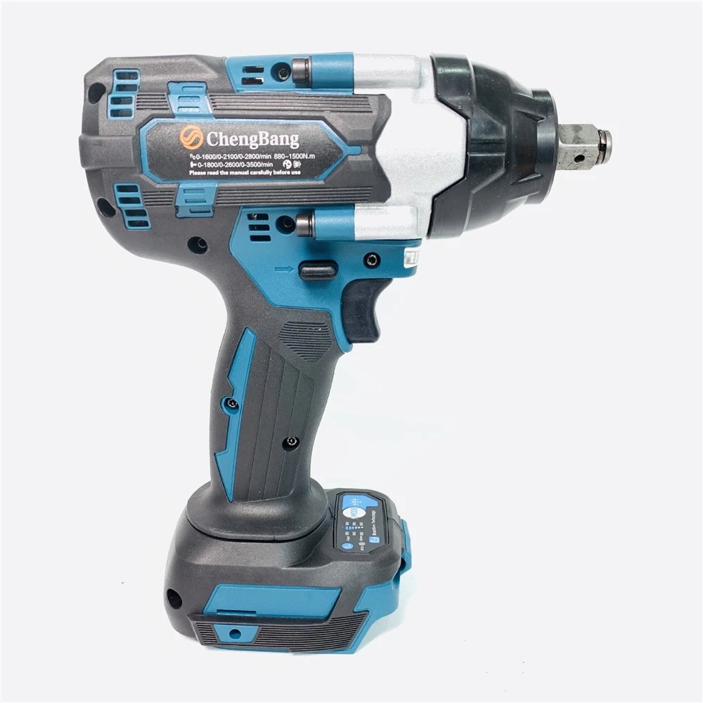 880-1500N. M высококрутящий момент бесщеточный Электрический ударный ключ перезаряжаемый литиевый аккумулятор сверхмощный беспроводной для ремонта автомобиля