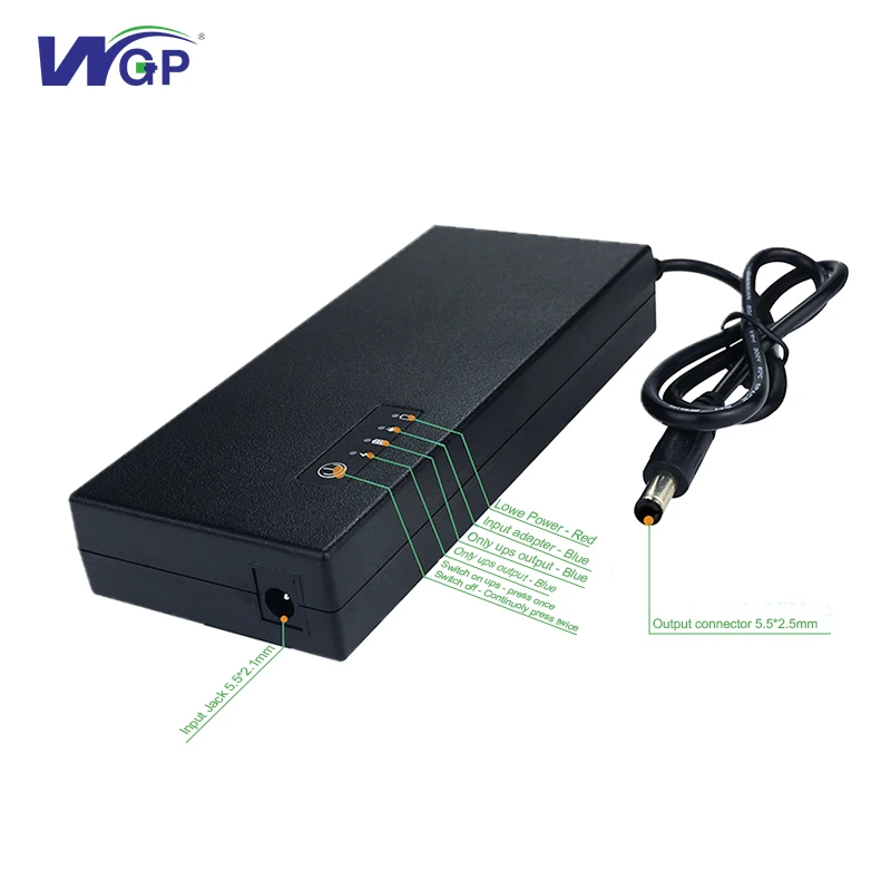 WGP Portable Backup Battery Power Supply Online DC 12V 3A Mini UPS for CCTV Camera Mini Desktop PC Computer Inverter
