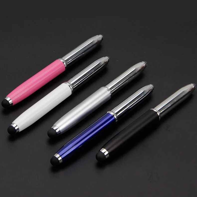 Multi Functional Laser Led Light Pen Touch Screen 4 in 1 Metal Ballpoint Pen with Custom logo