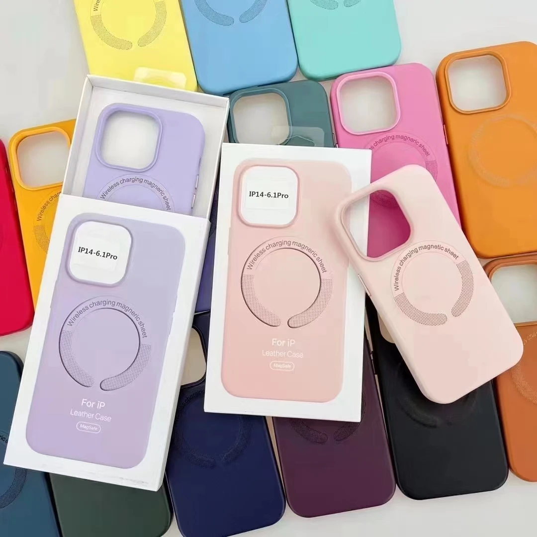 Slim Leather Phone Case with Magnetic Ring Iphone 14 Pro Max