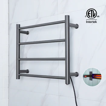 Home Chrome Radiator Rack Electric Black Vertical Heated Towel Rail ...