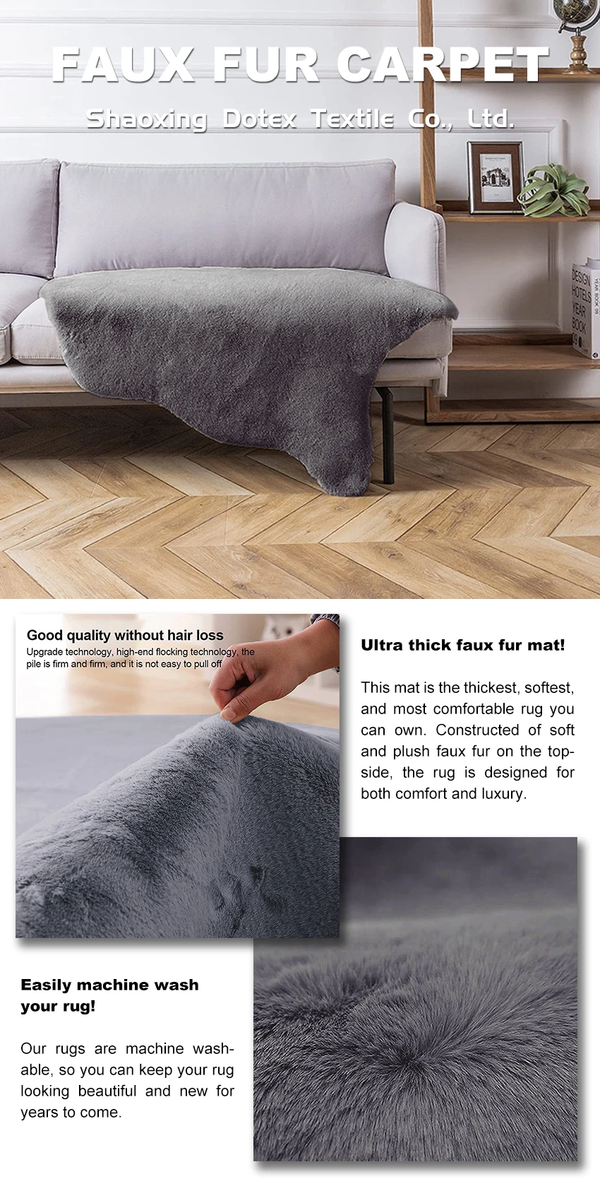 Customized Products Faux Sheepskin Fur Carpet Rug With Wholesale Direct