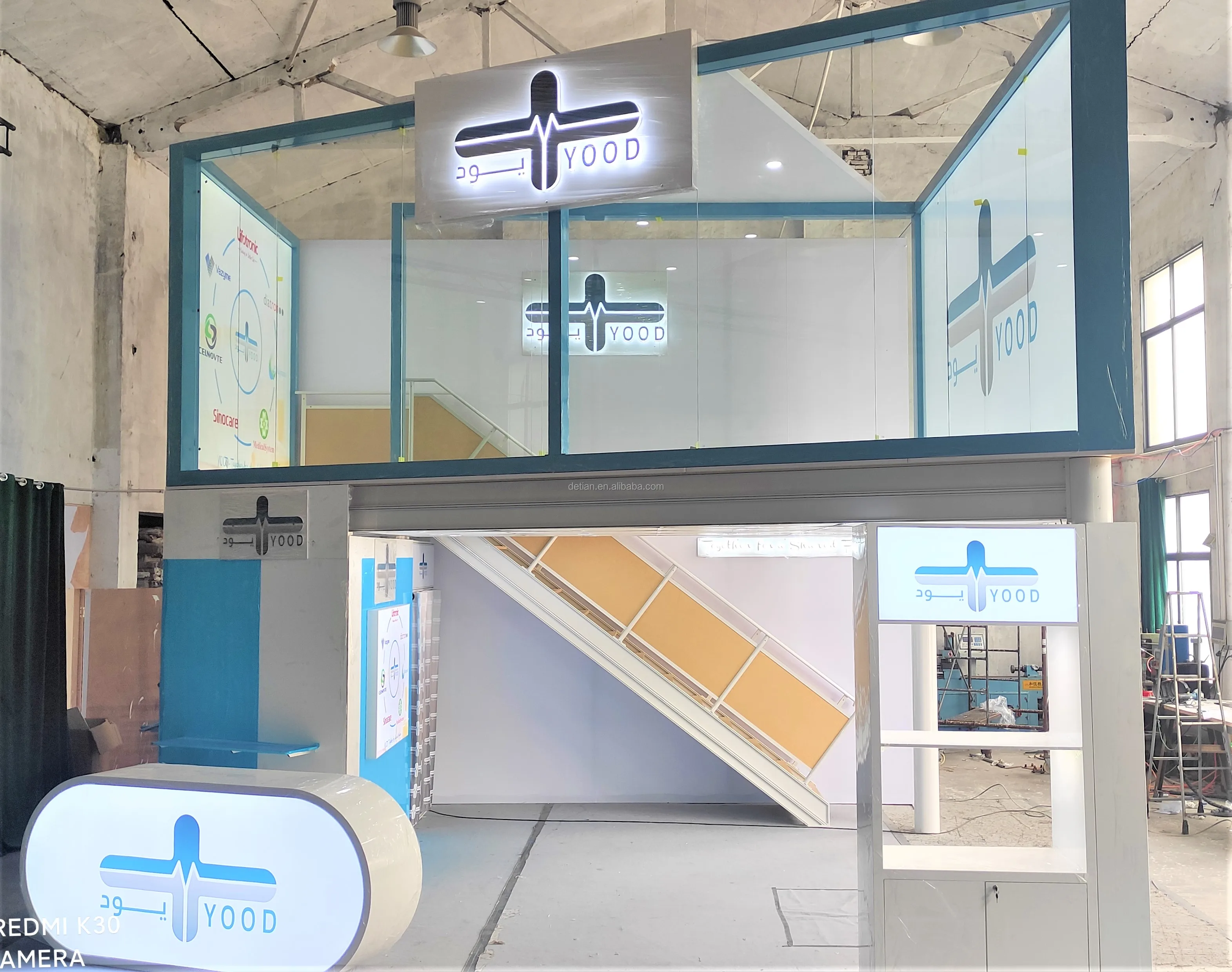 Large Trade Show Booth Modular Double Deck Aluminium Booth Two Floors Trade Fair Display Exhibition Stand