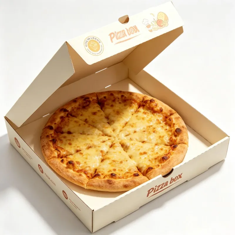 Biodegradable Hot Sale 10/12/14/16/20 Inch Pizza Boxes Square Recyclable Material Food Grade Fast Food Kraft Square Pizza Box