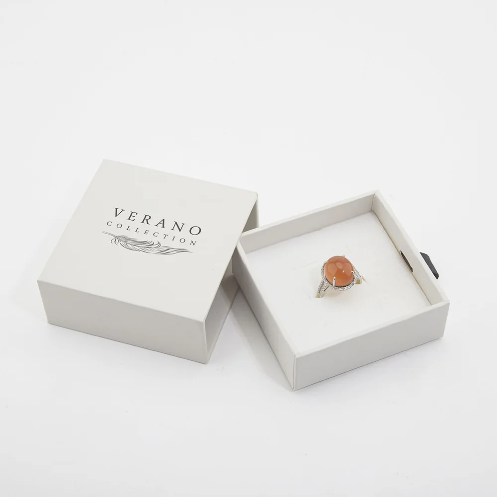 กล่องแหวนผู้หญิงสุดหรู | กล่องใส่เครื่องประดับกระดาษคราฟท์สไตล์โมเดิร์น | บรรจุภัณฑ์ของขวัญขนาดเล็กขายส่งพร้อมโลโก้ที่กำหนดเอง