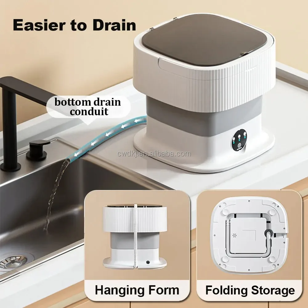 Lavadora Y Secadora Para Apartamento AHERO Mini Washing Machine,7L