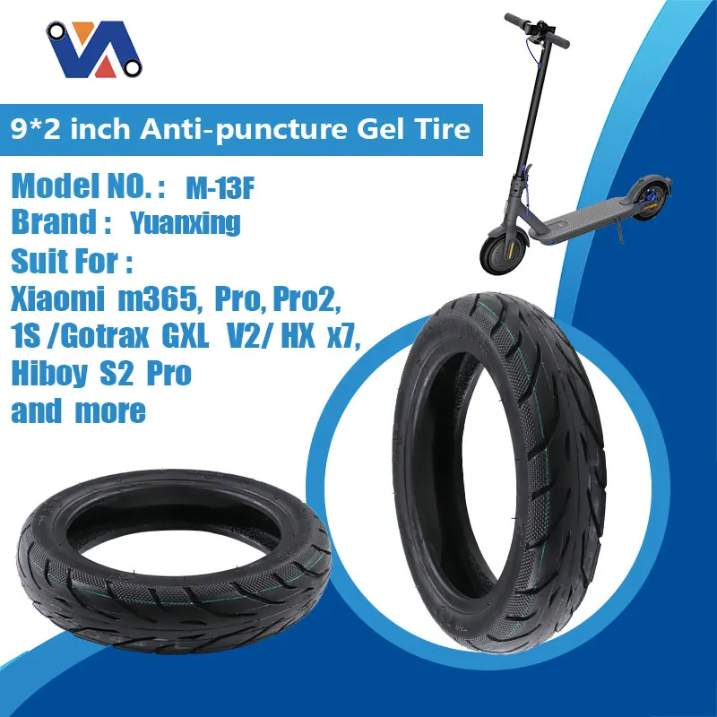 product 92 tubeless duragel tire yuanxing vacuum tire for xiaomi m365 pro pro2 1s scooter 9 inch tyre without inner tube-3
