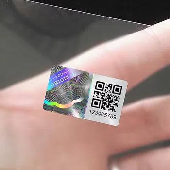 Secure Genuine Authenticity Hologram Qr Code Scratch off Security Label Self Adhesive StickerFor FMCG