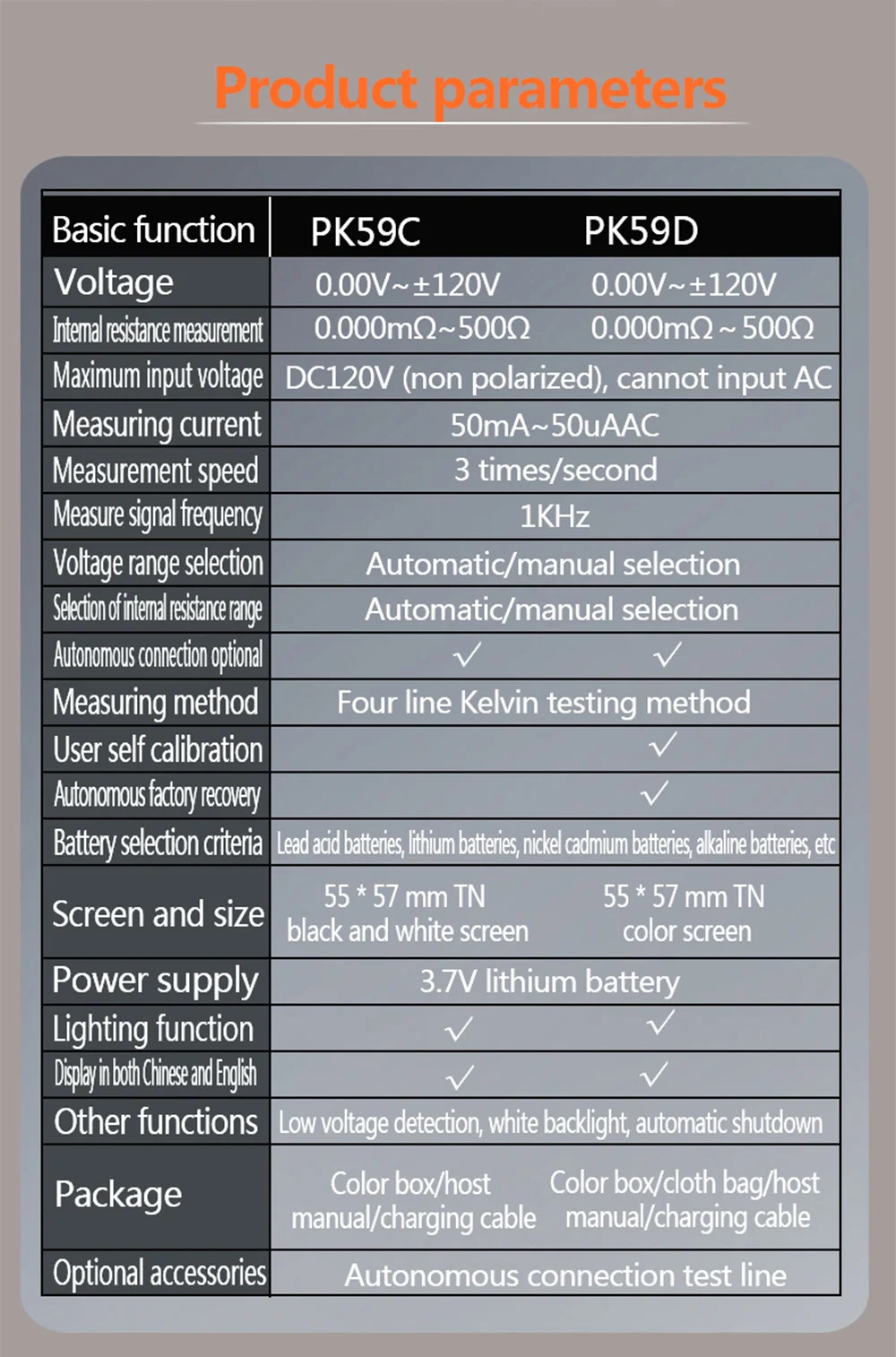 Internal Resistance Tester Internal Battery Tester Intelligent Battery